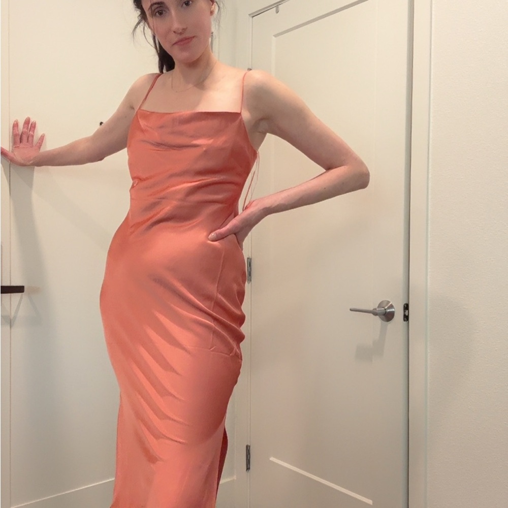Express Vibrant Orange Midi Dress